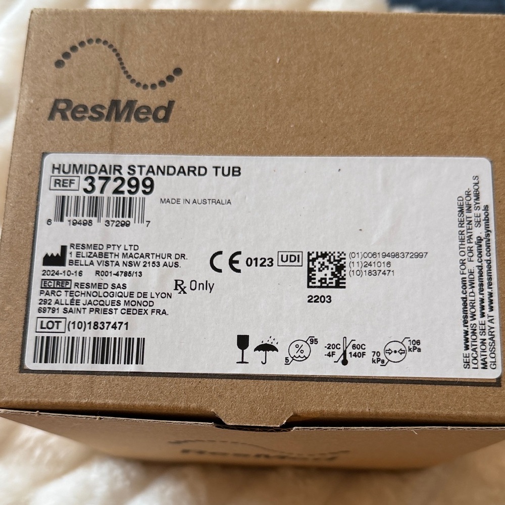 ResMed HumidAir Standard Tub in Brown Box